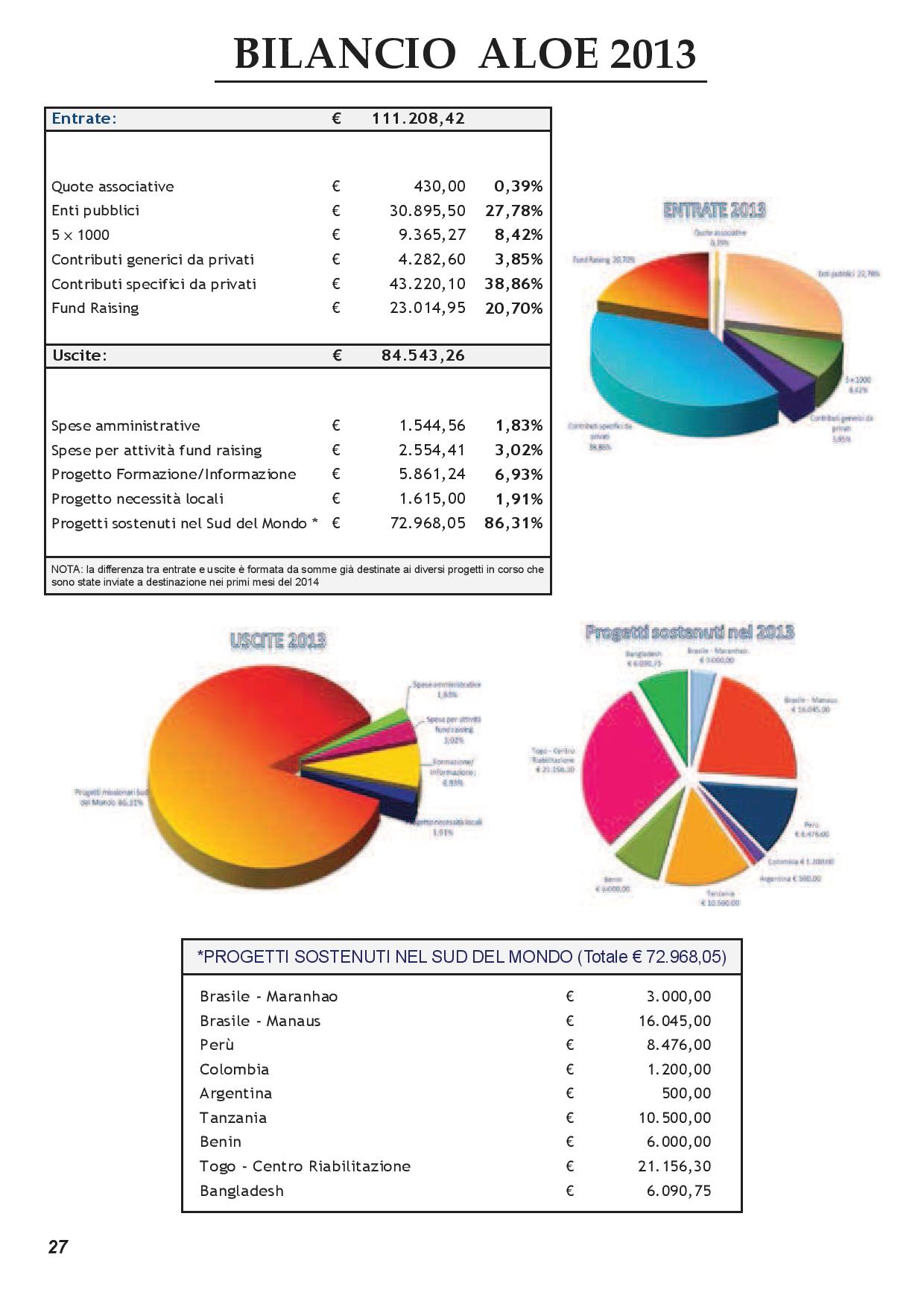 bilancio aloe 2013